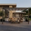 PERGOLA RETRATTILE MOTORIZZATA 3 X 4 X2,5 MT CON LED - COLORE ANTRACITE