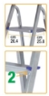 SCALA LAURA CON 3 GRADINI IN ALLUMINIO - PESO MAX 150KG
