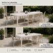 TAVOLO INDO DA ESTERNO ALLUNGABILE 220X90XH72 IN COLORE BIANCO