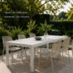 TAVOLO INDO DA ESTERNO ALLUNGABILE 220X90XH72 IN COLORE BIANCO