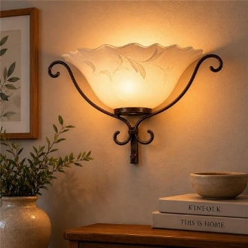 AMBRA LAMPADA APPLIQUE DA PARETE E27 DA 1 LUCE