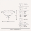 AMBRA LAMPADA APPLIQUE DA PARETE E27 DA 1 LUCE