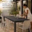 TAVOLO INDO DA ESTERNO ALLUNGABILE  220X90XH72 IN COLORE ANTRACITE