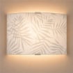 APPLIQUE VANESSA E27 CON MONTATURA ARGENTO VETRO LASTRA DECORATO FANTASIA A FOGLIE 34X22 H CM OKX