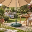 SUPPORTO BASE OMBRELLONE DA GIADINO IN PP 45 X 45 X 16 CM COLORE VERDE - 18L