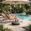 SUPPORTO BASE OMBRELLONE DA GIADINO IN PP 45 X 45 X 16 CM COLORE ANTRACITE - 18L