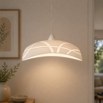 CLIO LAMPADA SOSPENSIONE DA SOFFITTO E27 1 LUCE 40X40 BIANCA