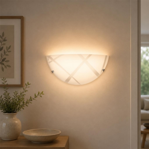 DARIO LAMPADA APPLIQUE DA PARETE E27 1 LUCE BIANCA