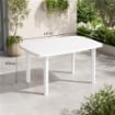 MAURY'S TAVOLO FARO DA ESTERNO 137 X 85 X H72 IN COLORE BIANCO
