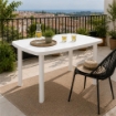MAURY'S TAVOLO FARO DA ESTERNO 137 X 85 X H72 IN COLORE BIANCO