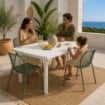 MAURY'S TAVOLO FARO DA ESTERNO 137 X 85 X H72 IN COLORE BIANCO