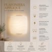 SIMONE LAMPADA PLAFONIERA DA SOFFITTO E27 2 LUCI 40CM