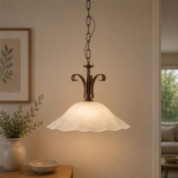 AMBRA LAMPADARIO A SOSPENSIONE E27 CON 1 LUCE DIAMETRO DA 50 CM