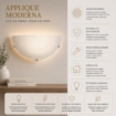 APPLIQUE GISELLA 1XE27 GANCI CROMO VETRO LASTRA BIANCO DECORATO SPIRALE Ø30-H.15-P.10 CM OKX