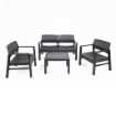 SET MOREEA DA GIARDINO EFFETTO RATTAN IN COLORE ANTRACITE