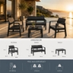 SET MOREEA DA GIARDINO EFFETTO RATTAN IN COLORE ANTRACITE