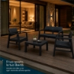 SET MOREEA DA GIARDINO EFFETTO RATTAN IN COLORE ANTRACITE