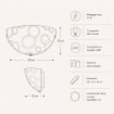 BETTA LAMPADA APPLIQUE 1 LAMPADINA E27 30 CM CERCHI