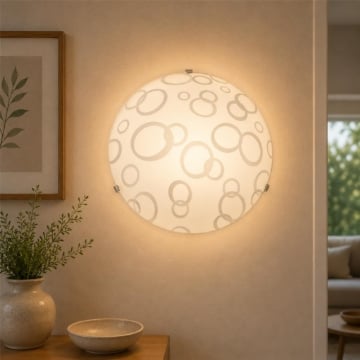 BETTA LAMPADA PLAFONIERA 1 LAMPADINA E27 30 CM CERCHI