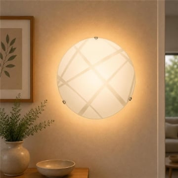 DARIO LAMPADA PLAFONIERA DA SOFFITTO E27 1 LUCE 30CM BIANCA