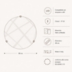 DARIO LAMPADA PLAFONIERA DA SOFFITTO E27 1 LUCE 30CM BIANCA
