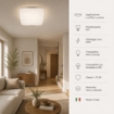SIMONE LAMPADA PLAFONIERA DA SOFFITTO E27 1 LUCE 30CM