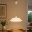 DUNA LAMPADA A SOSPENSIONE IN VETRO CENTRIFUGATO ALABASTRO BIANCO CON PENDE IN PLASTICA DIAMETRO 30X90H CM
