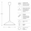 DUNA LAMPADA A SOSPENSIONE IN VETRO CENTRIFUGATO ALABASTRO BIANCO CON PENDE IN PLASTICA DIAMETRO 30X90H CM