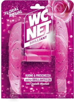WC NET BRILLIANT TAVOLETTA CON CRISTALLI MINERALI POWER ROSA - 1 CF COMPOSTA DA 2PZ