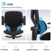 SEDIA DA UFFICIO ERGONOMICA E TRASPIRANTE CON SUPPORTO LOMBARE DINAMICO E POGGIAPIEDI, 73X75X120-128 CM, NERO