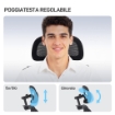 SEDIA DA UFFICIO ERGONOMICA E TRASPIRANTE CON SUPPORTO LOMBARE DINAMICO E POGGIAPIEDI, 73X75X120-128 CM, NERO