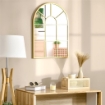 SPECCHIO MODERNO A PARETE A FORMA DI ARCO 70X50 CM PER CAMERA DA LETTO E SOGGIORNO, ORO