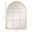 SPECCHIO MODERNO A PARETE A FORMA DI ARCO 70X50 CM PER CAMERA DA LETTO E SOGGIORNO, ORO