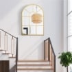 SPECCHIO MODERNO A PARETE A FORMA DI ARCO 70X50 CM PER CAMERA DA LETTO E SOGGIORNO, ORO