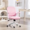 SEDIA DA UFFICIO ERGONOMICA E REGOLABILE CON SCHIENALE A RETE E SEDUTA IMBOTTITA, 65.5X61.5X88-97.5 CM, ROSA