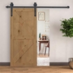 KIT BINARIO PER PORTA SCORREVOLE SINGOLA STILE RUSTICO IN ACCIAIO AL CARBONIO MARRONE
