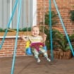 ALTALENA BAMBINI 3 IN 1 DA INTERNO ED ESTERNO, CORDA REGOLABILE E CINTURA DI SICUREZZA ETÀ 9-36 MESI BLU
