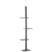 ALBERO TIRAGRAFFI PER GATTI A 4 LIVELLI CON ALTEZZA REGOLABILE GRIGIO 43X27X228-260 CM