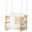 ALTALENA PER BAMBINI 9-36 MESI IN LEGNO E COTONE CON CORDA REGOLABILE E CUSCINO, 30X30X110-180 CM