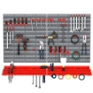 CONTENITORE PORTAUTENSILE CON 50 GANCI MONTAGGIO A MURO ROSSO GRIGO 54PZ 