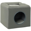 CASETTA PER GATTI A 2 LIVELLI CON CUSCINO IN PELUCHE, IN LEGNO, POLIESTERE E PLASTICA, 36.5X36.5X33 CM, VERDE