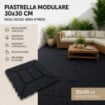 MA MAISON SET DI PIASTRELLE PER PAVIMENTO DA ESTERNO MODELLO EASY ANTRACITE 30,4X30,4X2 H CM - 0,83 M2 6 PEZZI 