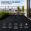 MA MAISON SET DI PIASTRELLE PER PAVIMENTO DA ESTERNO MODELLO EASY ANTRACITE 30,4X30,4X2 H CM - 0,83 M2 6 PEZZI 