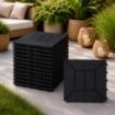 MA MAISON SET DI PIASTRELLE PER PAVIMENTO DA ESTERNO MODELLO EASY ANTRACITE 30,4X30,4X2 H CM - 0,83 M2 6 PEZZI 