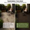 MA MAISON SET DI PIASTRELLE PER PAVIMENTO DA ESTERNO MODELLO EASY MOKA 30,4X30,4X2 H CM - 0,81 M2 9 PEZZI 