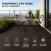 MA MAISON SET DI PIASTRELLE PER PAVIMENTO DA ESTERNO MODELLO EASY MOKA 30,4X30,4X2 H CM - 0,81 M2 9 PEZZI 