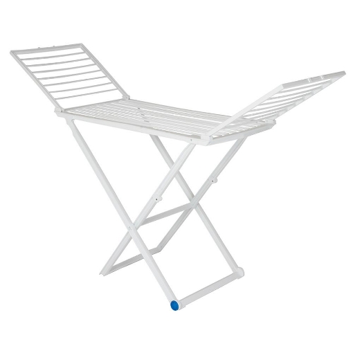 STENDINO PINGUINO IN RESINA COLORE BIANCO + 2 RUOTE - 109X56X90H CM