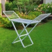 STENDINO PINGUINO IN RESINA COLORE BIANCO + 2 RUOTE - 109X56X90H CM