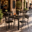 TAVOLO ANNA AUTOLIVELLANTE  E SMONTABILE 70X70 CM COLORE  NERO