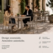TAVOLO ANNA AUTOLIVELLANTE  E SMONTABILE 70X70 CM COLORE  TORTORA